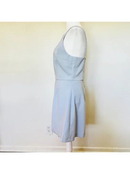 French Connection Whisper Square Neck Mini Dress Dreamy Lt Blue 8 Fairy Coquette - Picture 4 of 11